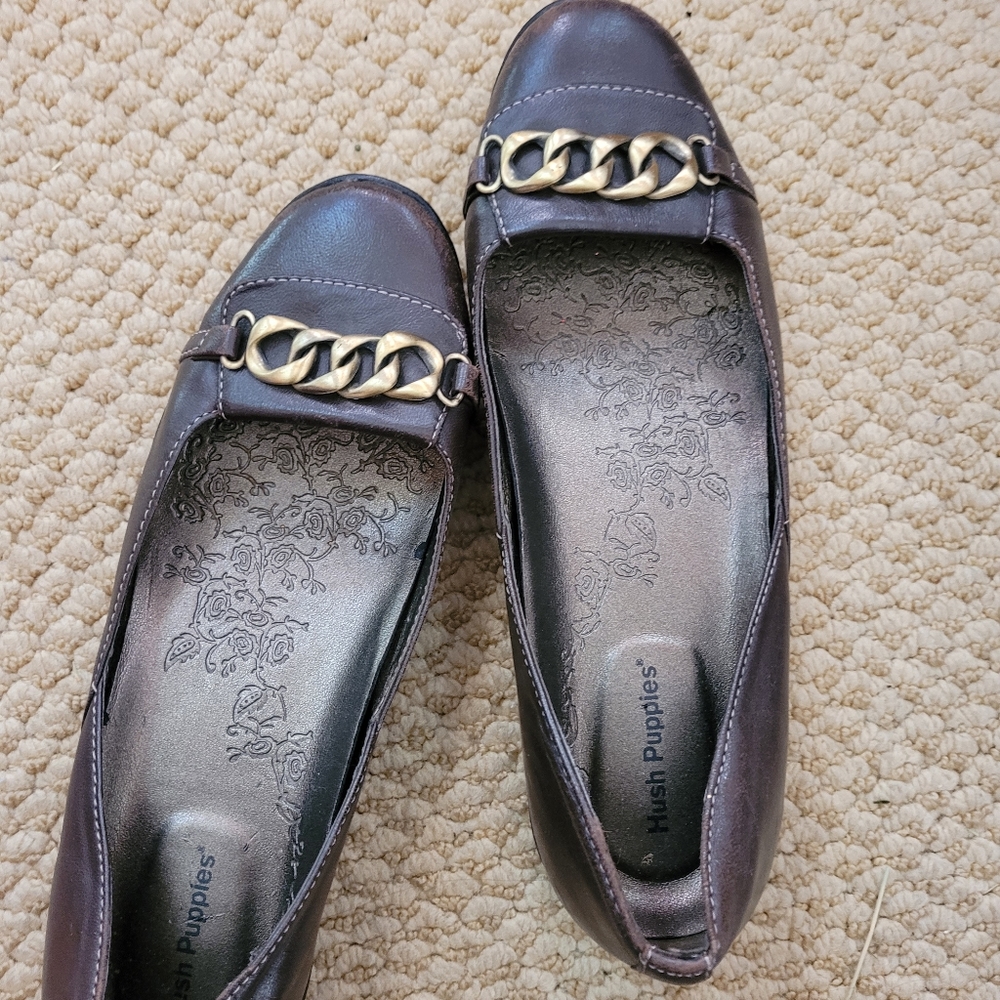 Hush Puppies brown flat
